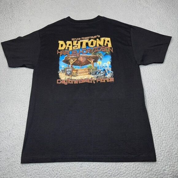 Harley Davidson Shirt Men Large Black Daytona Bruce Rossmeyer Back Print Bravado - Picture 8 of 14